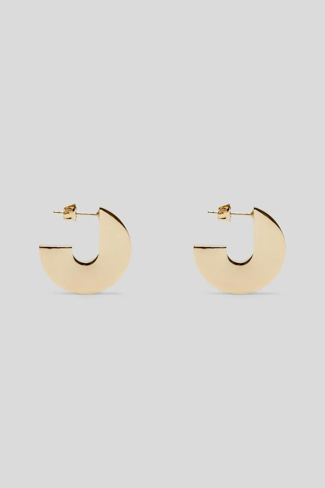 Jewelry Women Scanlan Theodore FLAT HOOP EARRINGS Lightgold Jewelry Women Scanlan Theodore FLAT HOOP EARRINGS Lightgold