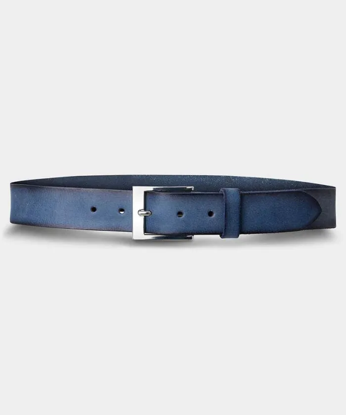 Joe Browns Accessories and Jewellery Men Blue Wash Men039s Leather Belt Washed Blue Joe Browns Accessories and Jewellery Men Blue Wash Men039s Leather Belt Washed Blue