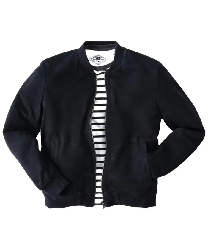 Joe Browns Coats and Jackets Men Exquisite Premium Suede Bomber Navy Joe Browns Coats and Jackets Men Exquisite Premium Suede Bomber Navy