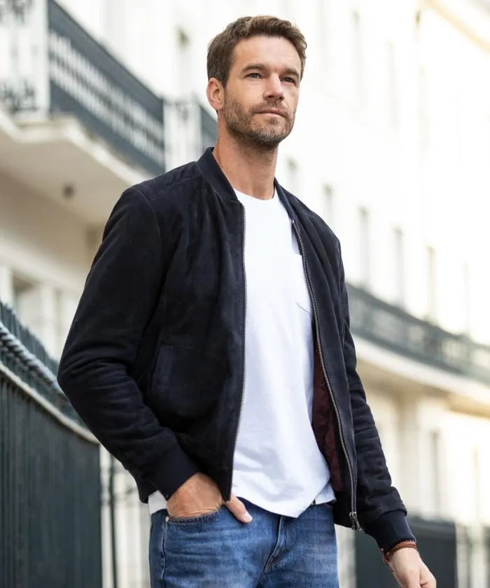 Joe Browns Coats and Jackets Men Exquisite Premium Suede Bomber Navy Joe Browns Coats and Jackets Men Exquisite Premium Suede Bomber Navy