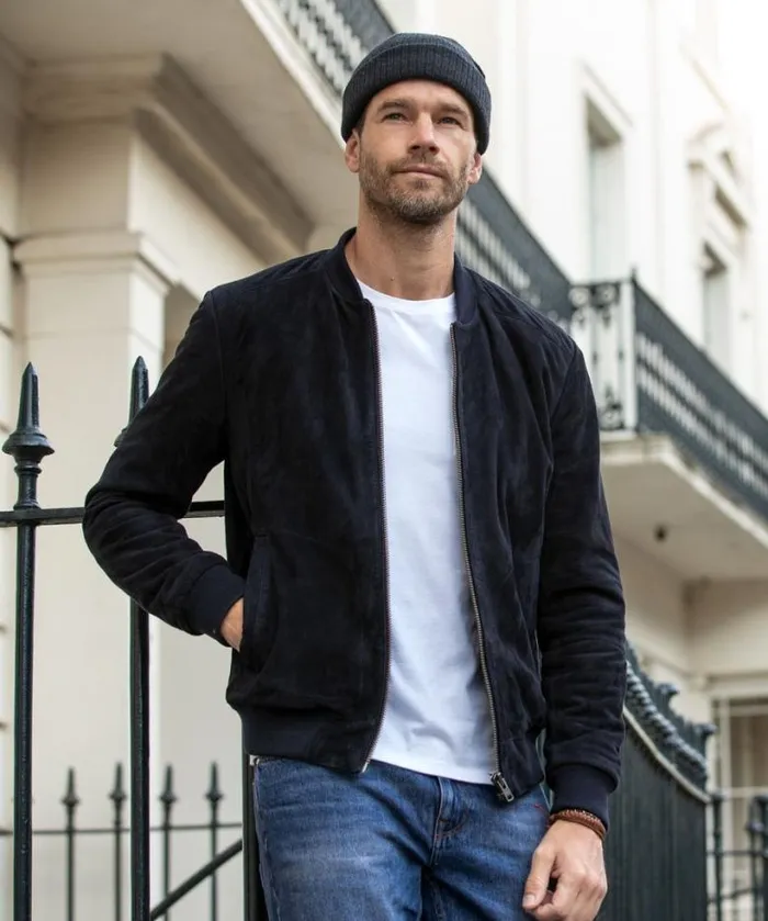 Joe Browns Coats and Jackets Men Exquisite Premium Suede Bomber Navy Joe Browns Coats and Jackets Men Exquisite Premium Suede Bomber Navy