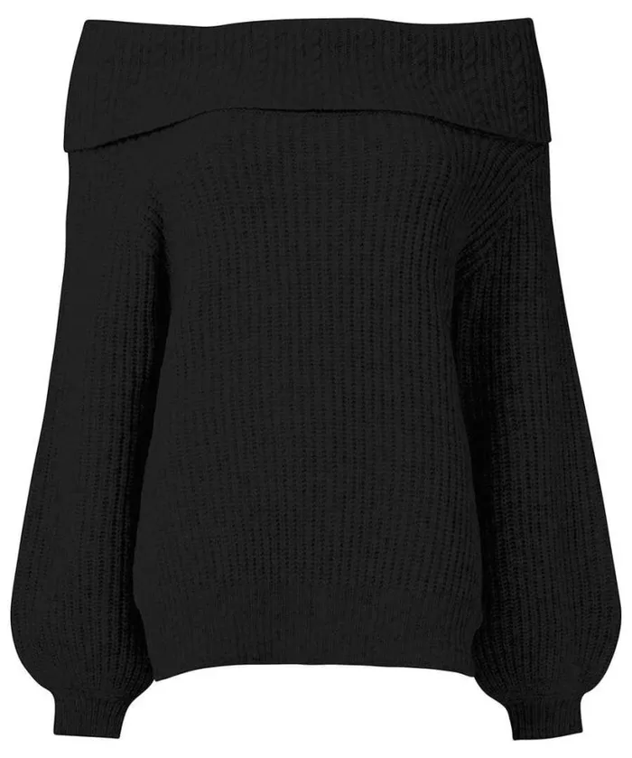 Joe Browns Knitwear and Cardigans Women Glamorous OffTheShoulder Jumper Black Joe Browns Knitwear and Cardigans Women Glamorous OffTheShoulder Jumper Black