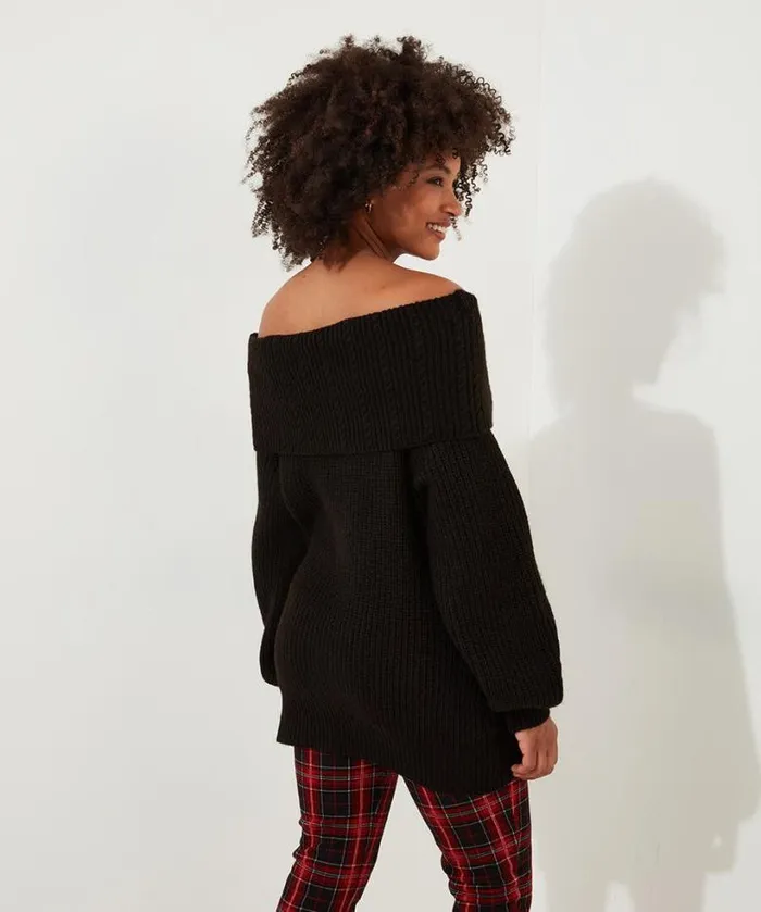 Joe Browns Knitwear and Cardigans Women Glamorous OffTheShoulder Jumper Black Joe Browns Knitwear and Cardigans Women Glamorous OffTheShoulder Jumper Black