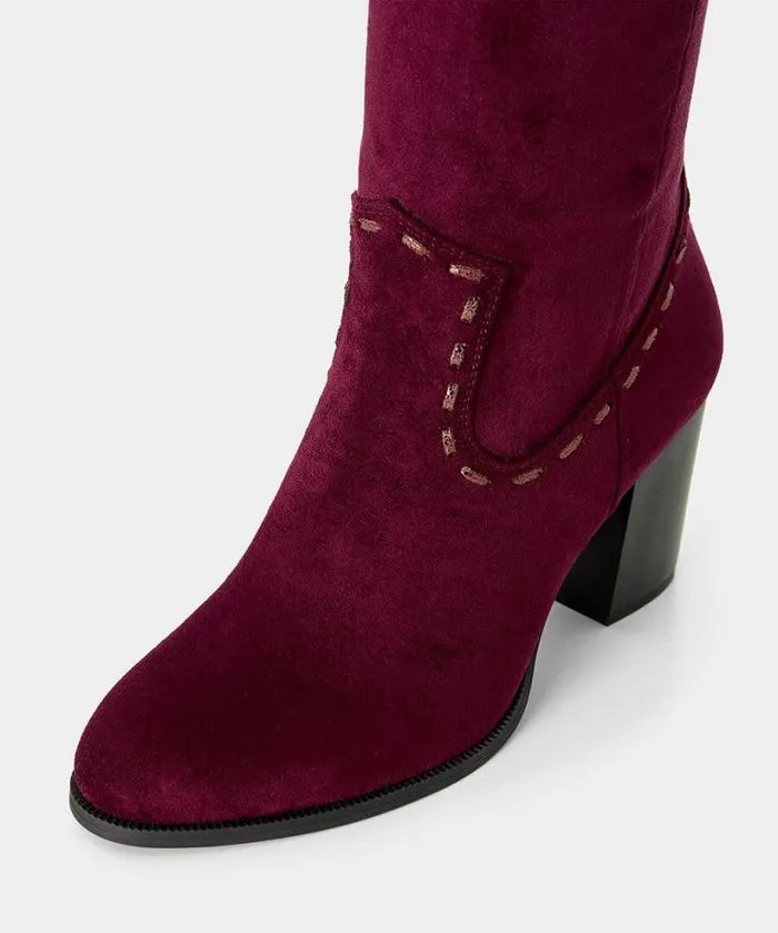 Joe Browns Shoes Sandals and Boots Women Revelry Whip Stitch Boots Dark Red