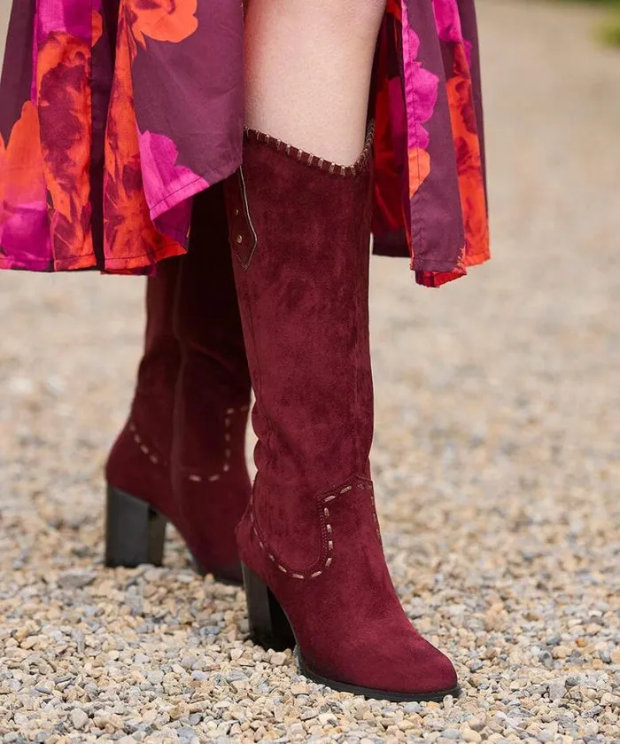 Joe Browns Shoes Sandals and Boots Women Revelry Whip Stitch Boots Dark Red