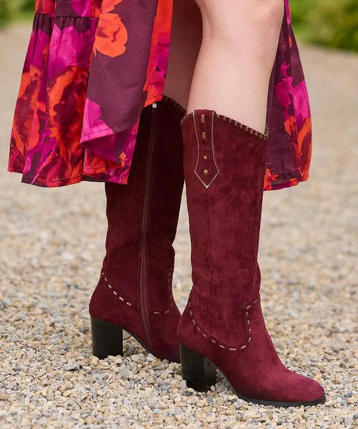 Joe Browns Shoes Sandals and Boots Women Revelry Whip Stitch Boots Dark Red