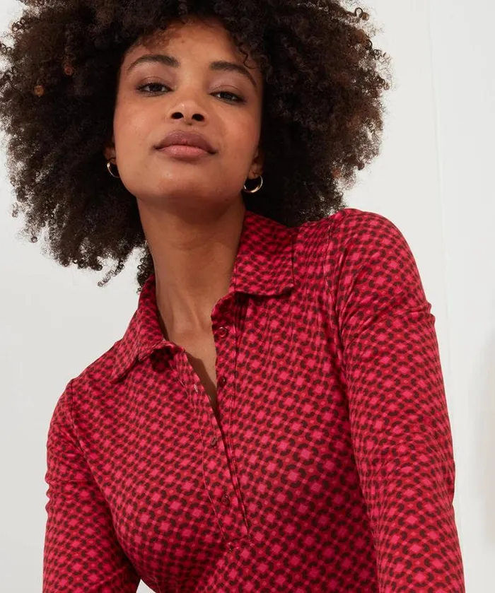 Joe Browns Tops Tunics and Blouses Women Lola Geo Jersey Print Top Pink Joe Browns Tops Tunics and Blouses Women Lola Geo Jersey Print Top Pink