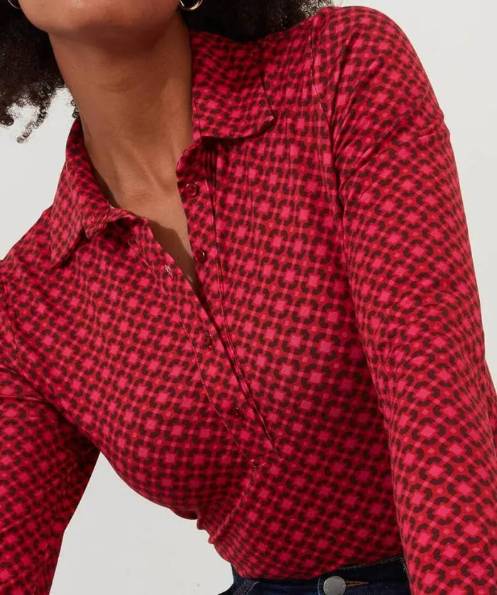 Joe Browns Tops Tunics and Blouses Women Lola Geo Jersey Print Top Pink Joe Browns Tops Tunics and Blouses Women Lola Geo Jersey Print Top Pink