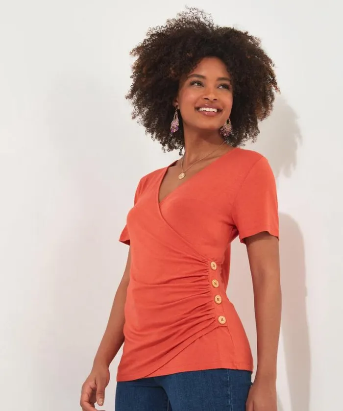 Joe Browns Tops Tunics and Blouses Women Remarkable Wrap Top Rust