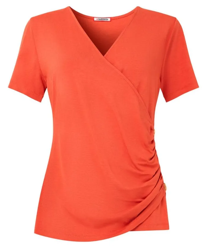 Joe Browns Tops Tunics and Blouses Women Remarkable Wrap Top Rust Joe Browns Tops Tunics and Blouses Women Remarkable Wrap Top Rust