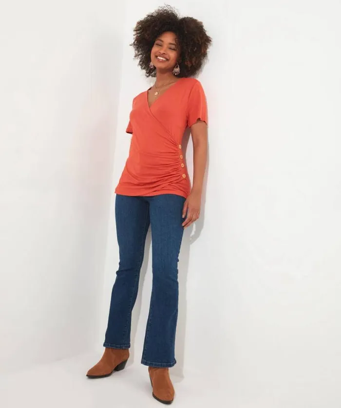 Joe Browns Tops Tunics and Blouses Women Remarkable Wrap Top Rust Joe Browns Tops Tunics and Blouses Women Remarkable Wrap Top Rust