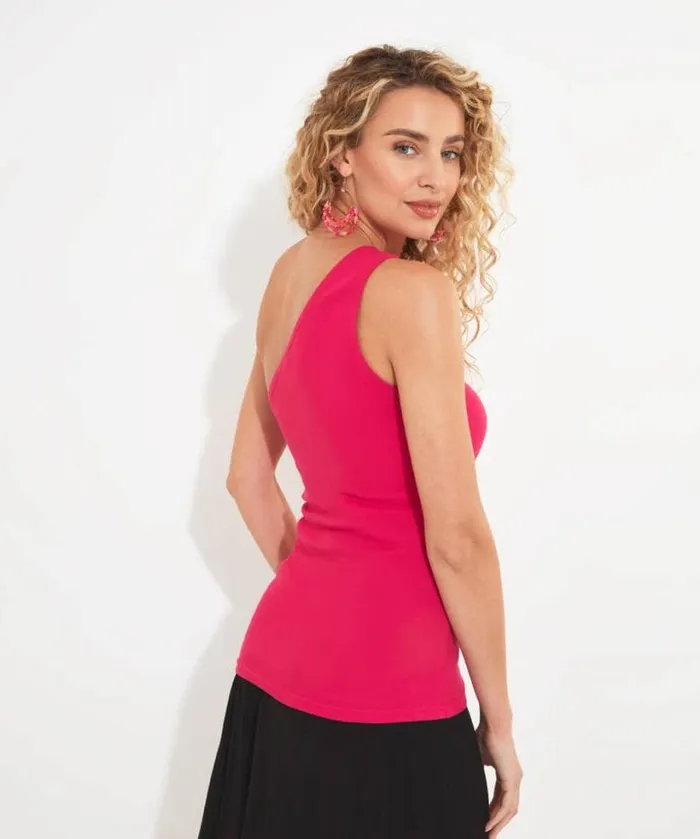 Joe Browns Tops Tunics and Blouses Women Stunning One Shoulder Jersey Top Pink