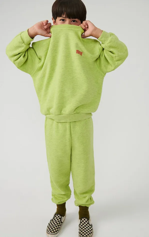 Joggers Doven Overdyed Fluorescent Yellow Kids American Vintage Joggers