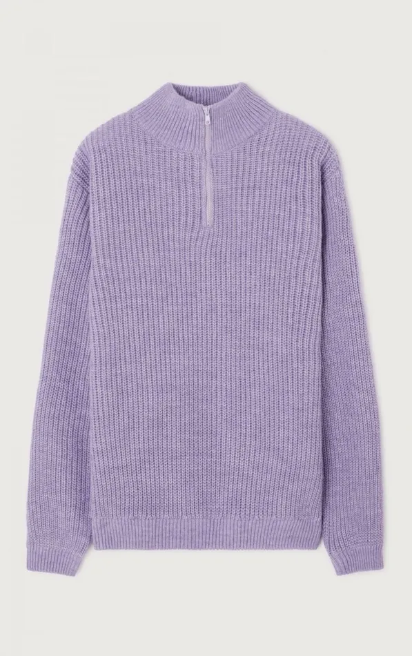 Jumper Crashway Melange Glycine Men American Vintage Jumpers and Cardigans Jumper Crashway Melange Glycine Men American Vintage Jumpers and Cardigans