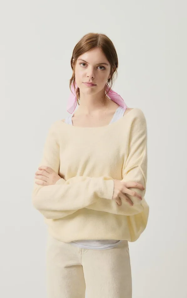 Jumper Damsville Melange Pannacotta Women American Vintage Jumpers and Cardigans Jumper Damsville Melange Pannacotta Women American Vintage Jumpers and Cardigans