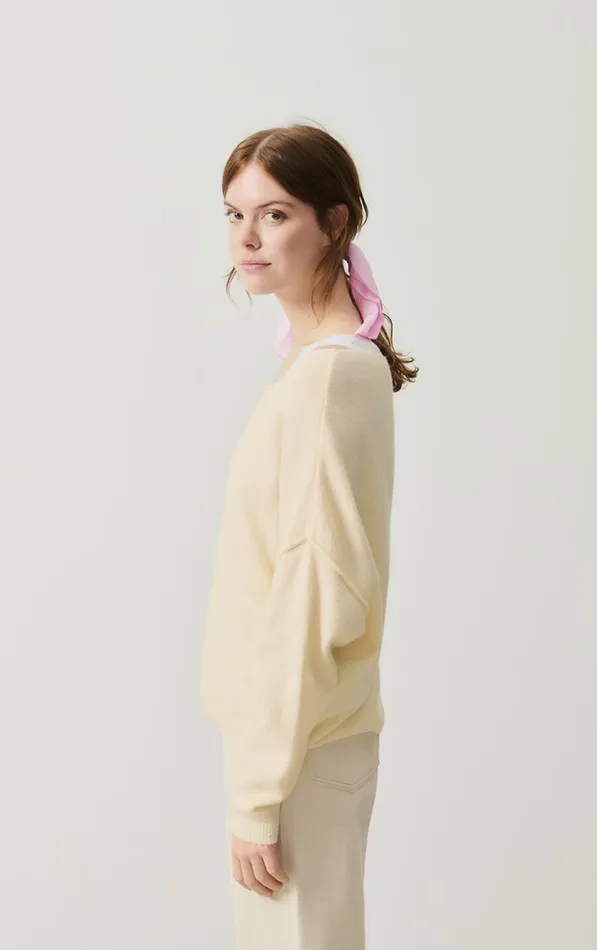 Jumper Damsville Melange Pannacotta Women American Vintage Jumpers and Cardigans Jumper Damsville Melange Pannacotta Women American Vintage Jumpers and Cardigans
