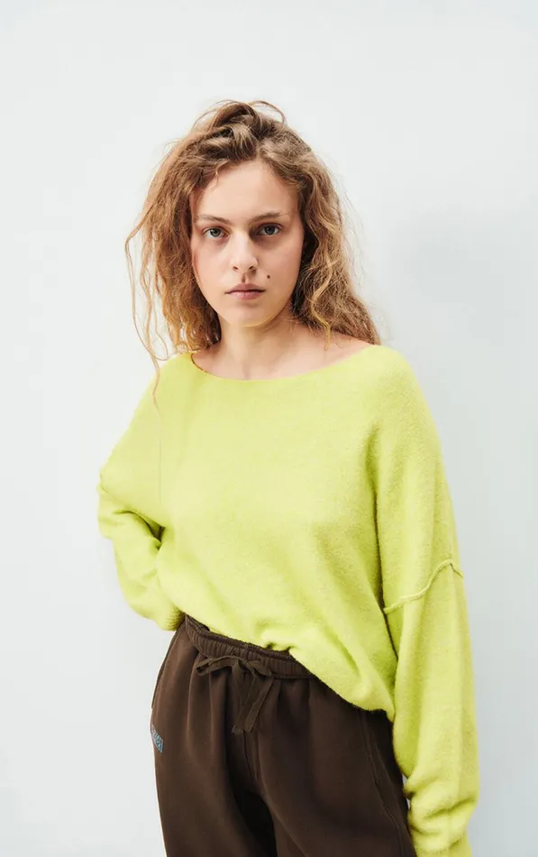 Jumper Damsville Pistachio Multimelange Women American Vintage Jumpers and Cardigans Jumper Damsville Pistachio Multimelange Women American Vintage Jumpers and Cardigans