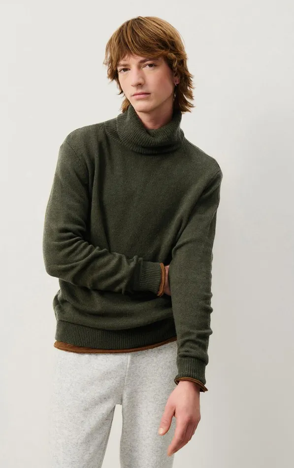 Jumper Falyday Seaweed Black Melange Men American Vintage Jumpers and Cardigans