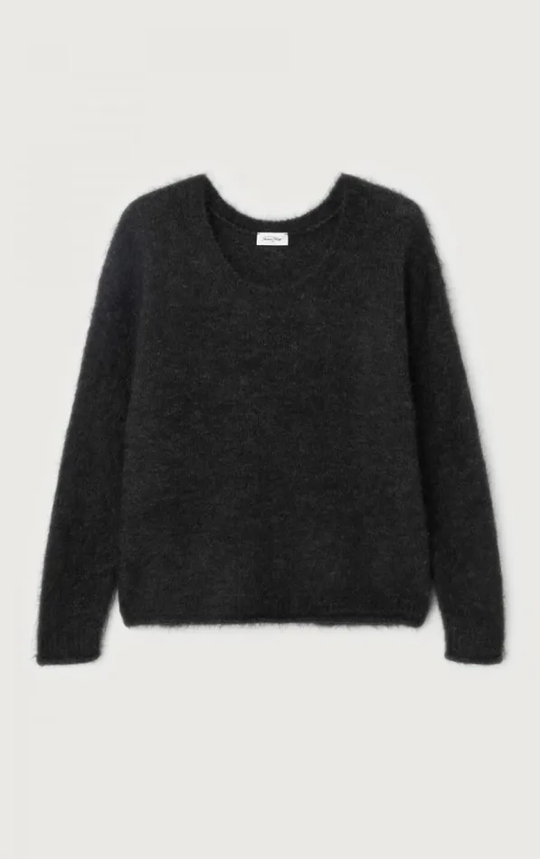Jumper Nuny Melange Charcoal Women American Vintage Jumpers and Cardigans