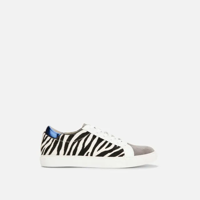 Kam Animal Print Hair Calf Sneaker Blackwhite Women Kenneth Cole Sneakers