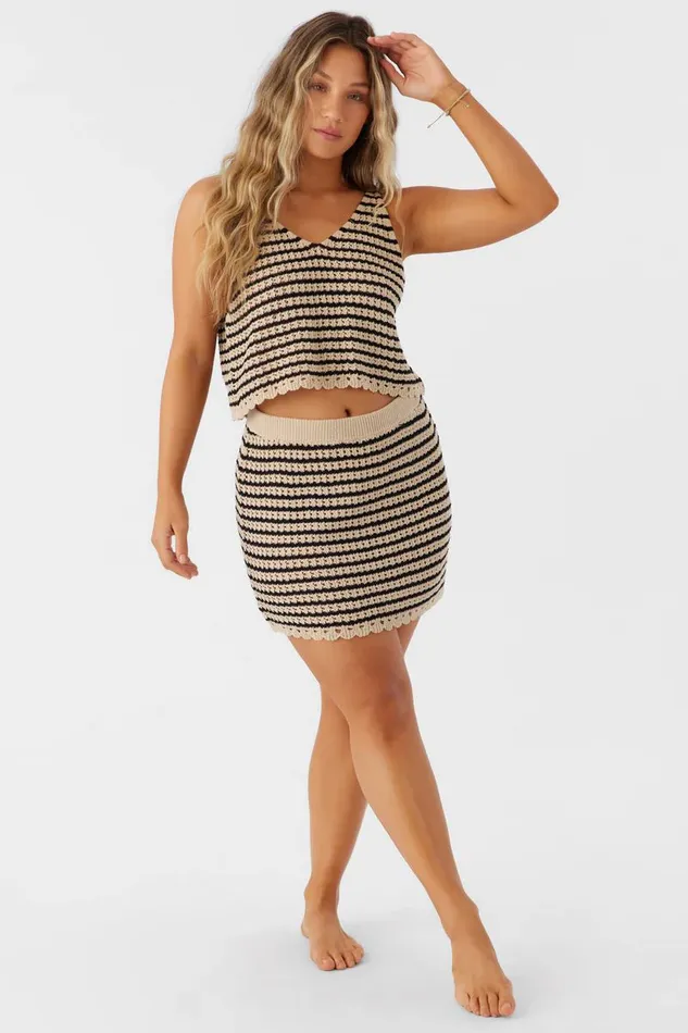 KELSEY CROCHET COVERUP TANK Black Women O039NEILL Collections