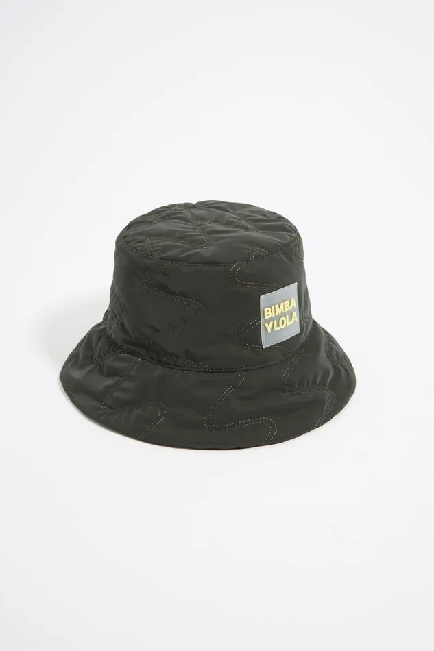 Khaki Nylon Bucket Hat Khaki Women Bimba Y Lola Hats And Caps
