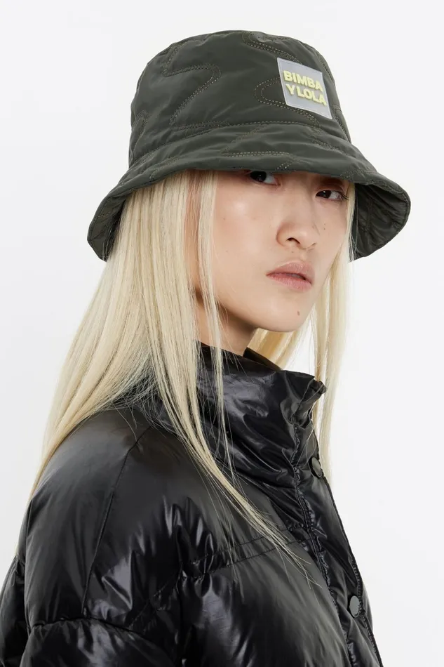 Khaki Nylon Bucket Hat Khaki Women Bimba Y Lola Hats And Caps Khaki Nylon Bucket Hat Khaki Women Bimba Y Lola Hats And Caps