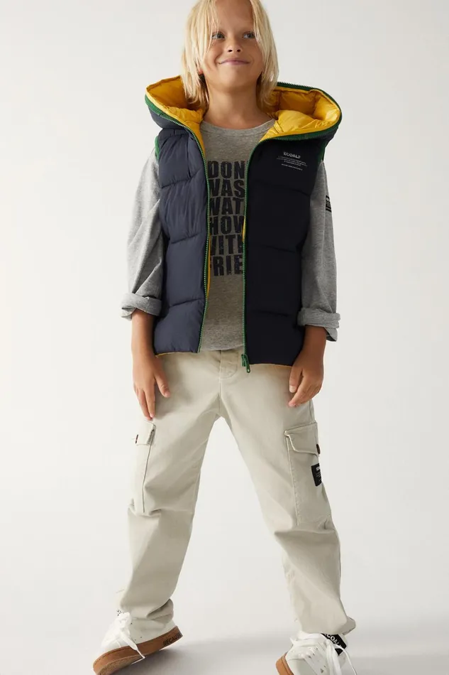 Kids Blue Zippy Vest Ecoalf Vests