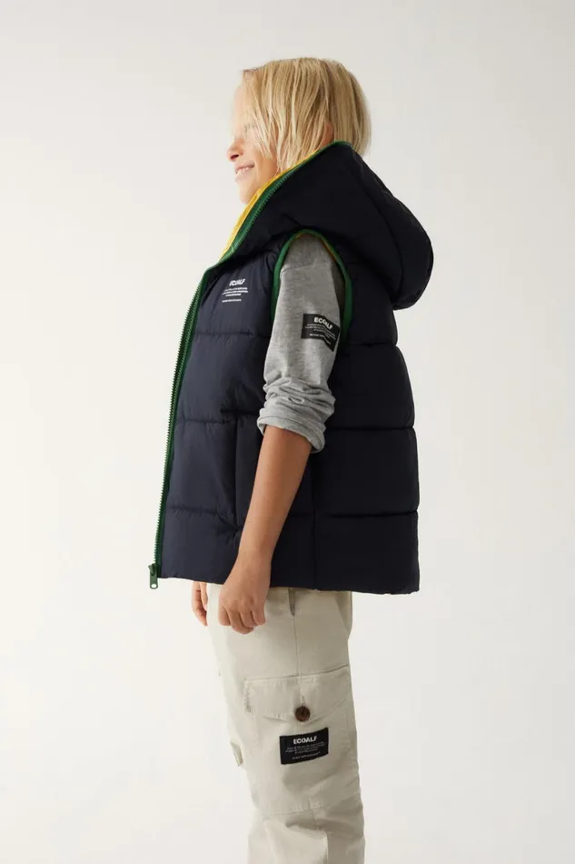 Kids Blue Zippy Vest Ecoalf Vests