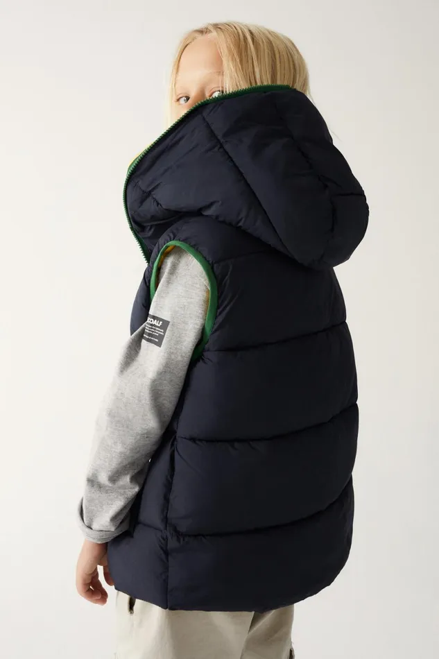 Kids Blue Zippy Vest Ecoalf Vests