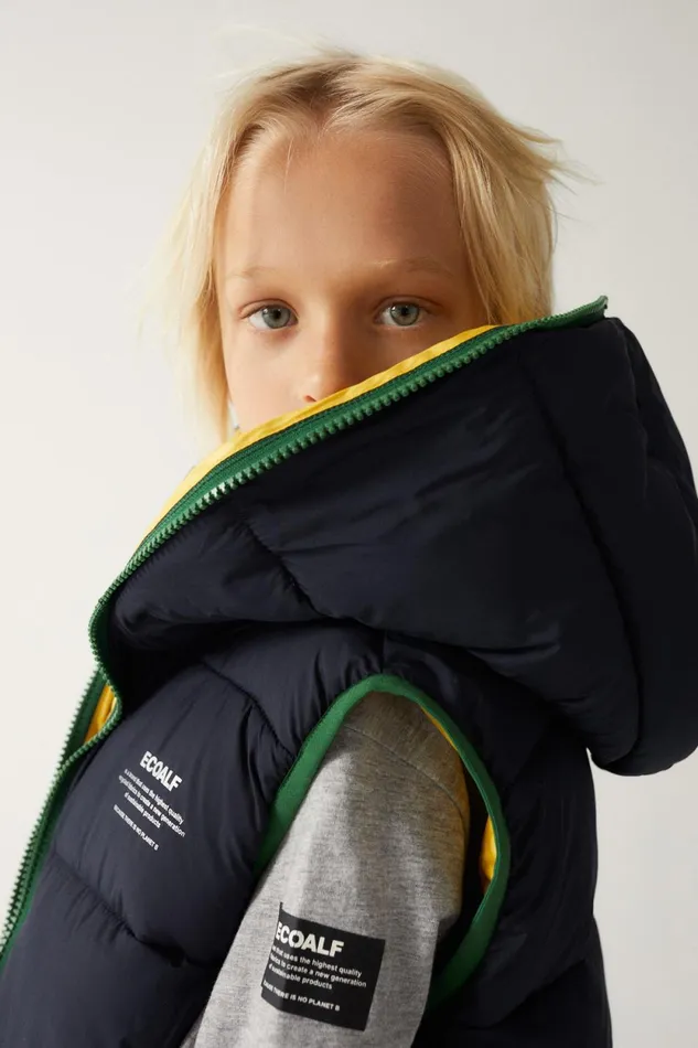 Kids Blue Zippy Vest Ecoalf Vests