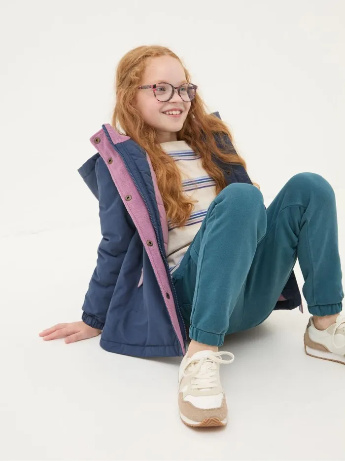 Kids Coats and Jackets Fat Face Leah Navy Blue Jacket