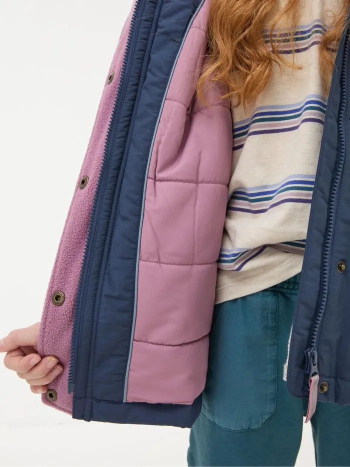 Kids Coats and Jackets Fat Face Leah Navy Blue Jacket