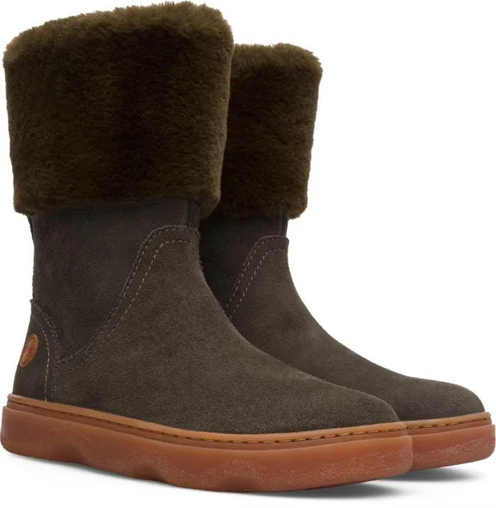 Kids Kiddo Dark Grey Mid Boot For Girls Camper Boots