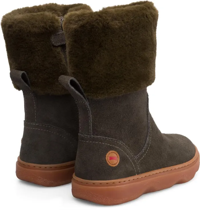Kids Kiddo Dark Grey Mid Boot For Girls Camper Boots Kids Kiddo Dark Grey Mid Boot For Girls Camper Boots