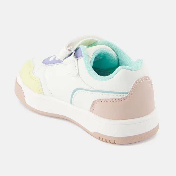 Kids Le Coq Sportif Baby And Toddler CHAUSSURES BB Shoes COURT BREAKER Baby Optical Whitepink