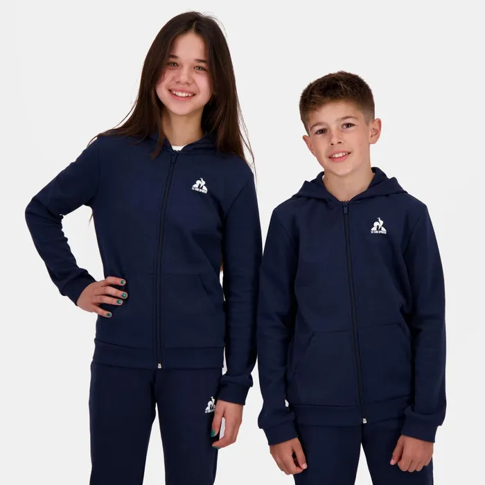 Kids Le Coq Sportif Sweatshirts And Hoodies Essentiels ZipUp Hoodie Kids Kids Le Coq Sportif Sweatshirts And Hoodies Essentiels ZipUp Hoodie Kids