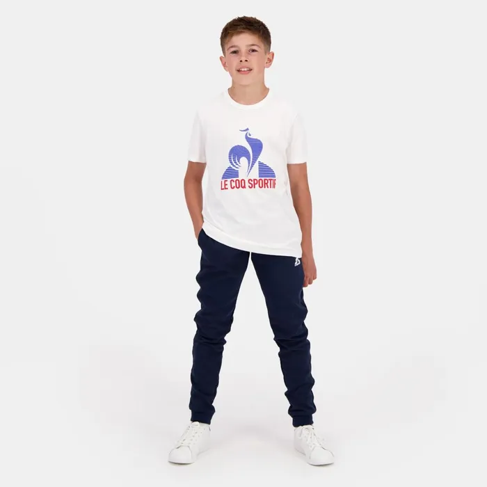 Kids Le Coq Sportif Tshirts Tennis TShirt Kids Nowrouge Elecbleu Elec