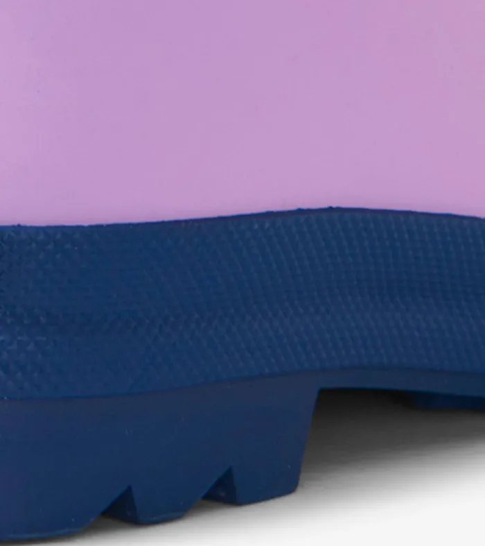 Kids Lilac And Navy Matte Rain Boots Hatley