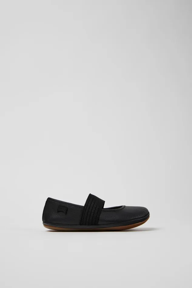 Kids Right Black Leather Ballerina For Kids Camper Ballerinas Kids Right Black Leather Ballerina For Kids Camper Ballerinas