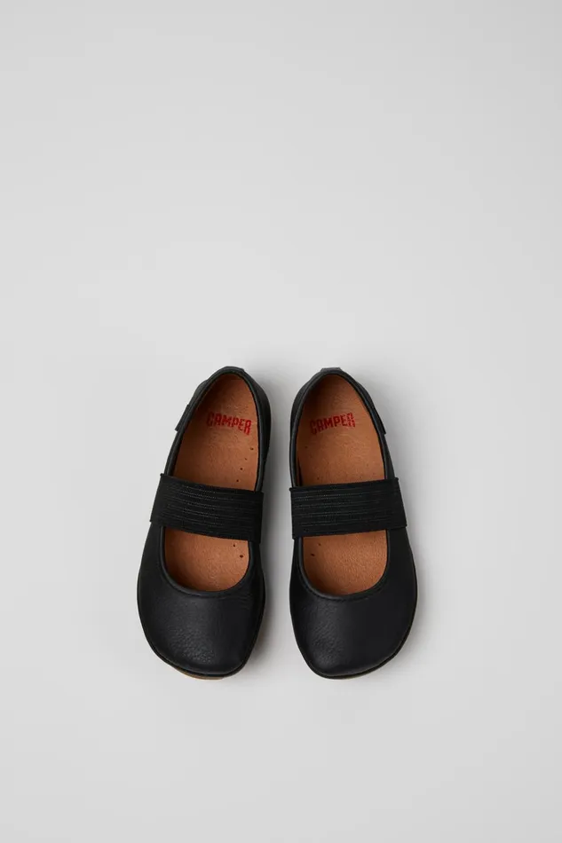 Kids Right Black Leather Ballerina For Kids Camper Ballerinas Kids Right Black Leather Ballerina For Kids Camper Ballerinas