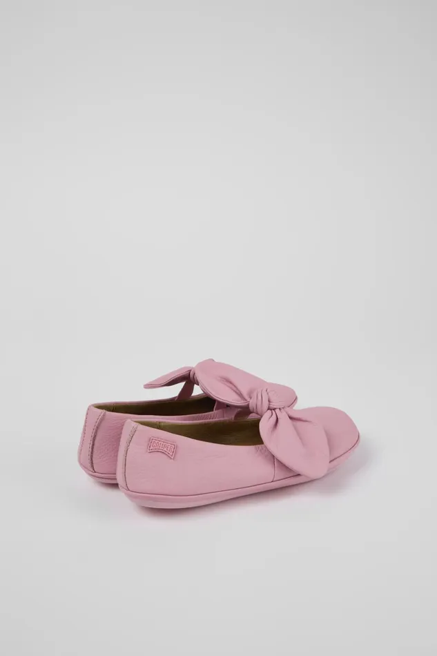 Kids Right Pink Leather Mary Jane Camper Ballerinas Kids Right Pink Leather Mary Jane Camper Ballerinas