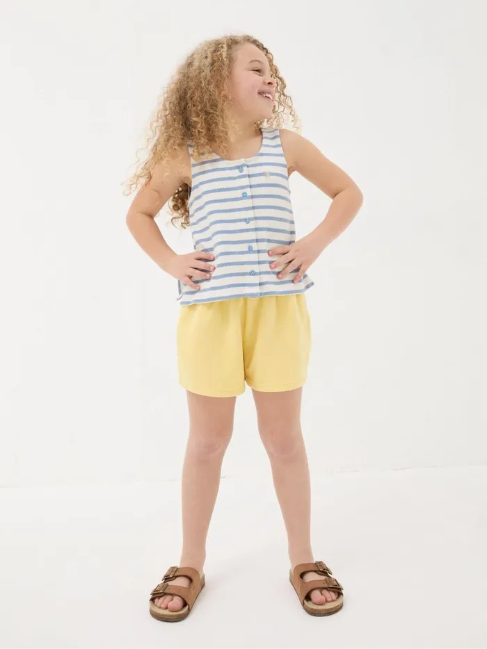 Kids Tops and TShirts Fat Face White Stripe Vest Top