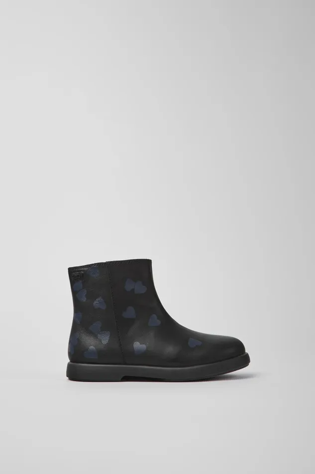 Kids Twins Black Leather Ankle Boots For Kids Camper Boots Kids Twins Black Leather Ankle Boots For Kids Camper Boots