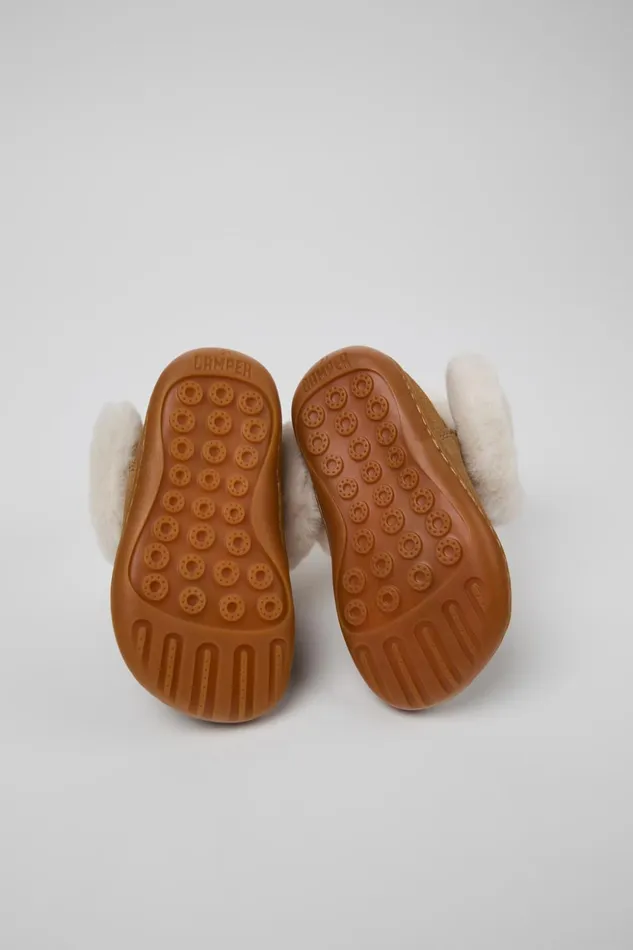 Kids Twins Brown Nubuck And Textile Ankle Boots For Kids Camper Boots Kids Twins Brown Nubuck And Textile Ankle Boots For Kids Camper Boots