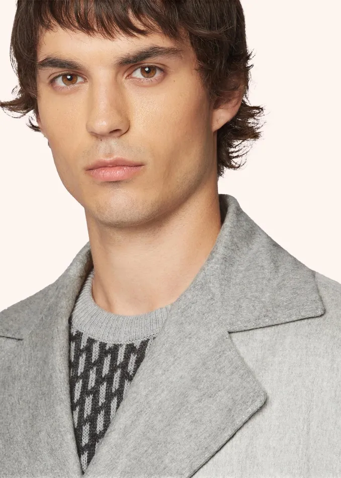 Kiton Outerwear DOUBLEBREASTED BRUSHED CASHMERE COAT 8211 Men