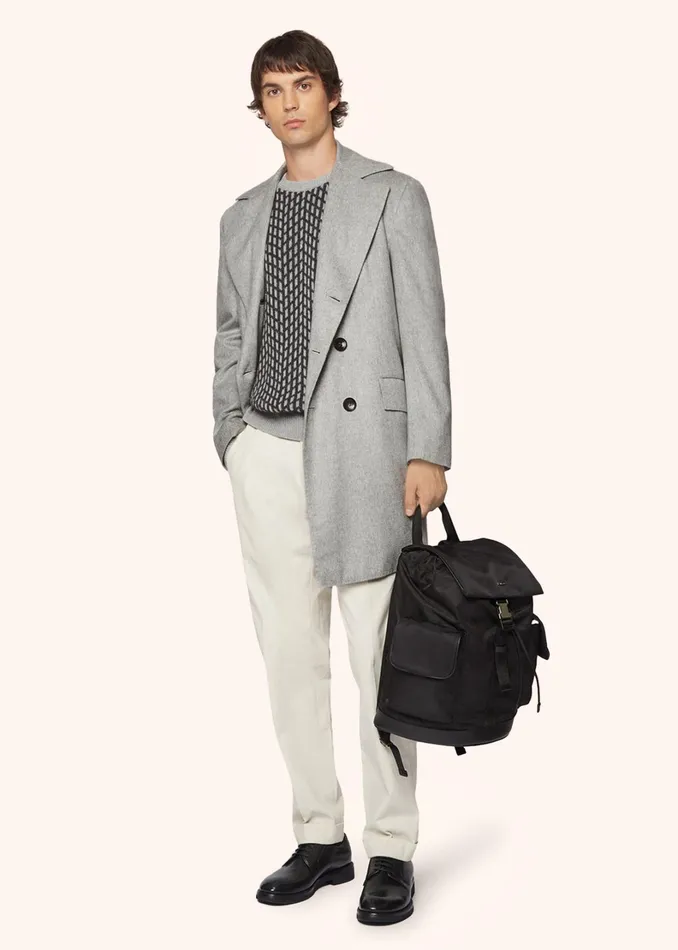 Kiton Outerwear DOUBLEBREASTED BRUSHED CASHMERE COAT 8211 Men