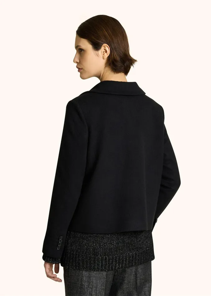 Kiton Outerwear MONOCHROME CASHMERE PEA COAT 8211 Women Kiton Outerwear MONOCHROME CASHMERE PEA COAT 8211 Women
