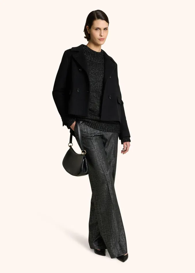 Kiton Outerwear MONOCHROME CASHMERE PEA COAT 8211 Women Kiton Outerwear MONOCHROME CASHMERE PEA COAT 8211 Women