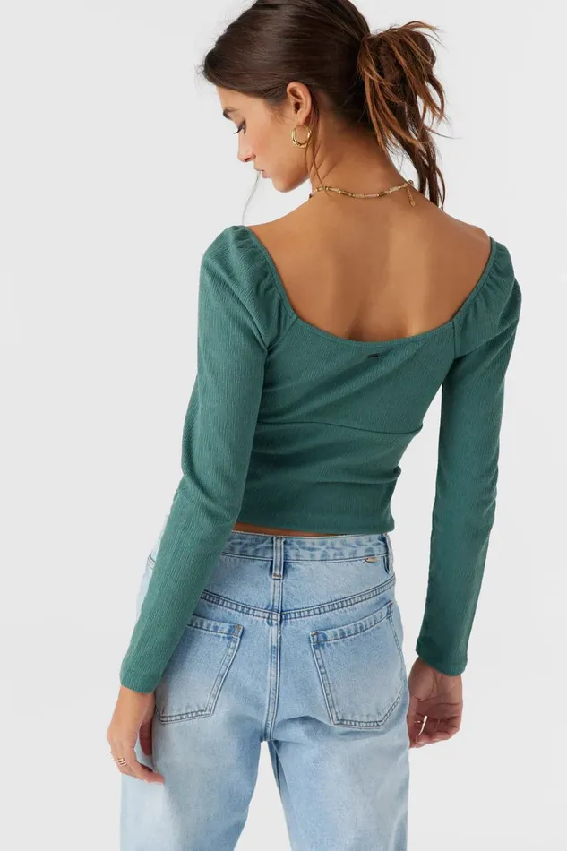KRISTINA LONG SLEEVE TOP Silver Pine Women O039NEILL Clothing